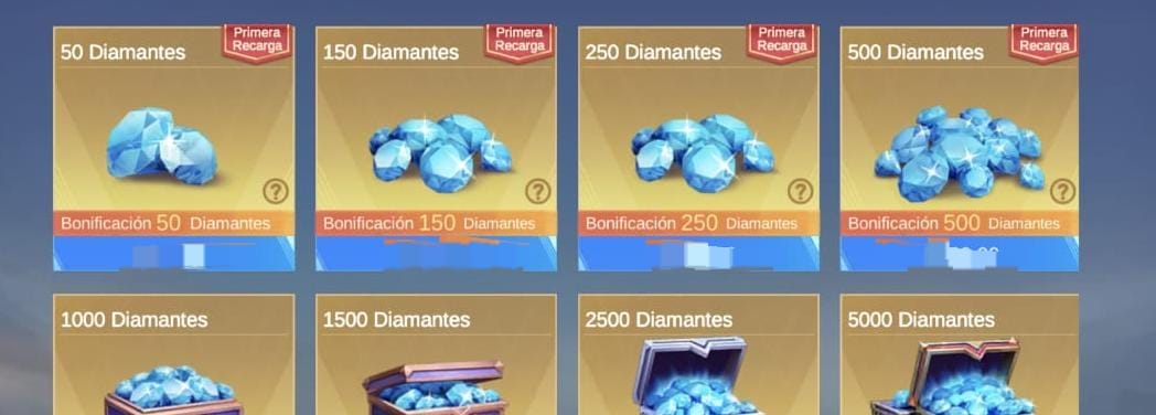 Les tiene que salir ese apartado naranja donde dice Bonificación de 50 diamantes si les sale así como en la imagen de ejemplo significa que tienen todas las doble carga
